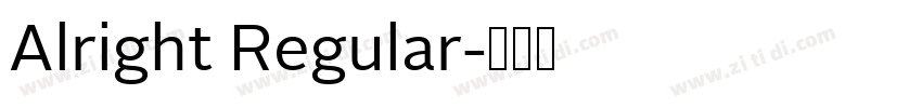 Alright Regular字体转换